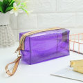 Women PVC Clear Custom Cosmetic Bag Plastic Transparent Travel Glitter Makeup Bag